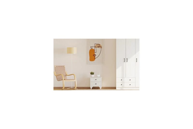Beynor Sängbord 45 cm - Matt Vit - Möbler - Bord & matgrupper - Avlastningsbord - Sängbord & nattduksbord