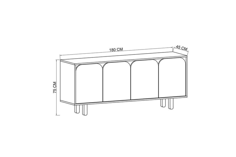 Bohem Konsollbord 180x180 cm - Vit - Möbler - Bord & matgrupper - Avlastningsbord - Hallbord