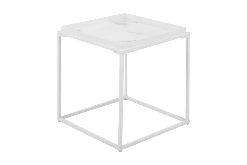 Burwick Sidobord 42 cm - Vit - Möbler - Bord & matgrupper - Avlastningsbord - Brickbord & småbord
