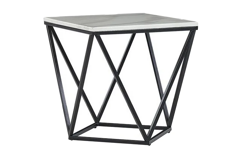 Charmlee Sidobord 50 cm - Vit/Svart - Möbler - Bord & matgrupper - Avlastningsbord - Brickbord & småbord