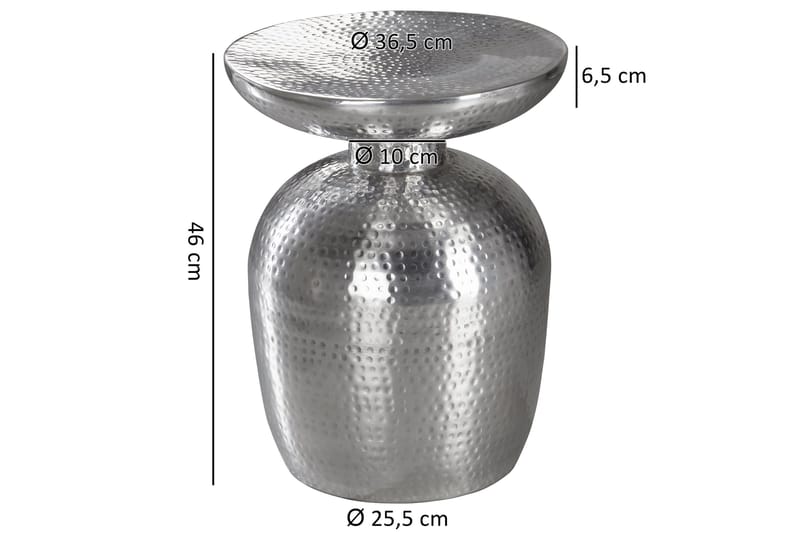 Leshun Sidobord 37 cm - Silver - Möbler - Bord & matgrupper - Avlastningsbord - Brickbord & småbord