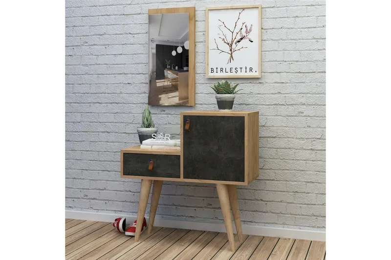 Mod Design Sidobord - Grå/Trä - Möbler - Bord & matgrupper - Avlastningsbord - Brickbord & småbord