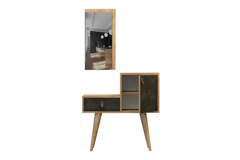 Mod Design Sidobord - Grå/Trä - Möbler - Bord & matgrupper - Avlastningsbord - Brickbord & småbord