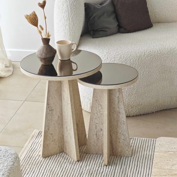 Dasina Sidobord 2 delar 50 cm - Travertin / Brons - Möbler - Bord & matgrupper - Avlastningsbord - Satsbord
