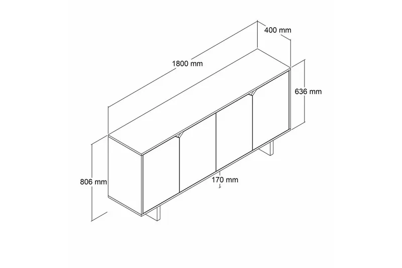 Edrion Konsollbord 180 cm - Vit - Möbler - Bord & matgrupper - Avlastningsbord - Hallbord