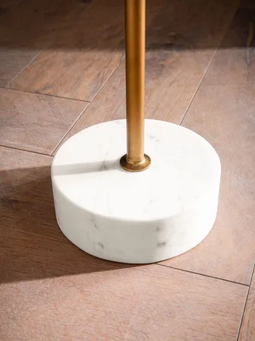 Eliela Sidobord 40 cm Rund - varm mörkbrun, guld och vit - Möbler - Bord & matgrupper - Avlastningsbord - Konsolbord & sidobord