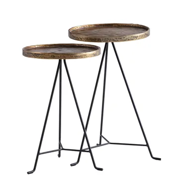 Eliira Satsbord 38 cm Industriell stil - Antikguld och svart - Möbler - Bord & matgrupper - Avlastningsbord - Satsbord