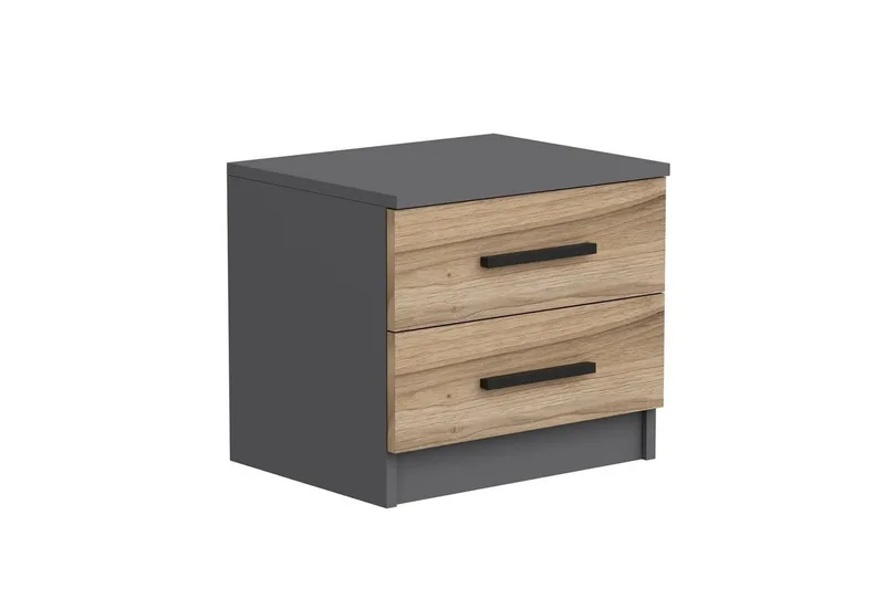 Fruitland Sängbord 50 cm - Valnöt/Antracit - Möbler - Bord & matgrupper - Avlastningsbord - Sängbord & nattduksbord
