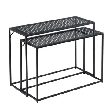Galora Konsolbord 100 cm Set om 2 - Transparent och mattsvart - Möbler - Bord & matgrupper - Avlastningsbord - Satsbord