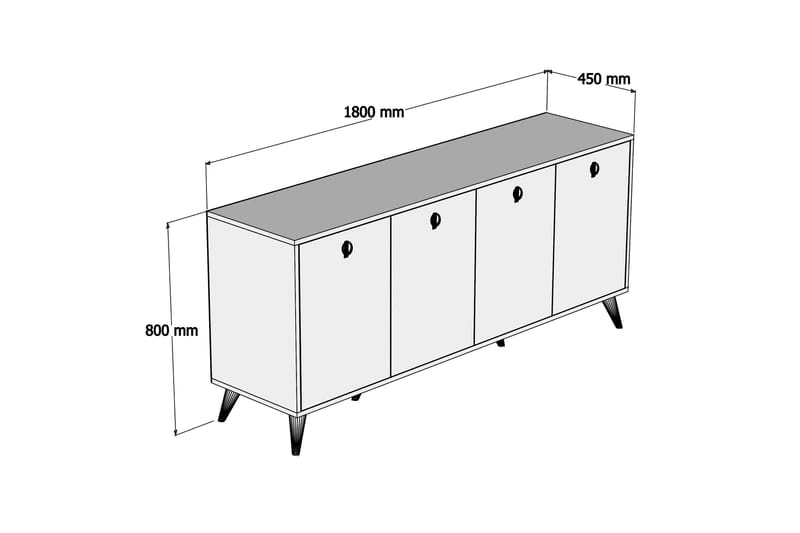 Athodna Konsollbord 180 cm - Vit - Möbler - Bord & matgrupper - Avlastningsbord - Hallbord