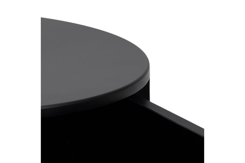 Hastane Sängbord 40 cm Rund i Trä med Metallunderrede - Svart - Möbler - Bord & matgrupper - Avlastningsbord - Sängbord & nattduksbord