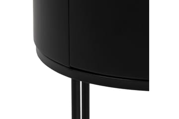 Hastane Sängbord 40 cm Rund i Trä med Metallunderrede - Svart - Möbler - Bord & matgrupper - Avlastningsbord - Sängbord & nattduksbord