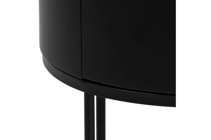 Hastane Sängbord 40 cm Rund i Trä med Metallunderrede - Svart - M öbler - Bord & matgrupper - Avlastningsbord - Sängbord & nattduksbord