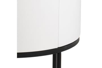 Hastane Sängbord 40 cm Rund med Lådor i Trä och Metall - Vit - Möbler - Bord & matgrupper - Avlastningsbord - Sängbord & nattduksbord