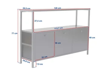 Hemani Konsolbord 120 cm - Vitt och guld - Möbler - Bord & matgrupper - Avlastningsbord - Hallbord