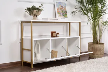 Hemani Konsolbord 120 cm - Vitt och guld - Möbler - Bord & matgrupper - Avlastningsbord - Hallbord