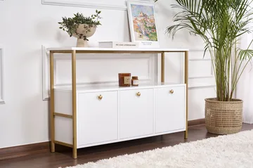 Hemani Konsolbord 120 cm - Vitt och guld - Möbler - Bord & matgrupper - Avlastningsbord - Hallbord