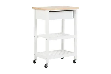 Hiuma Serveringsbord 58 cm - Vit - Möbler - Bord & matgrupper - Serveringsvagn & barvagn - Rullbord, rullvagn & serveringsbord