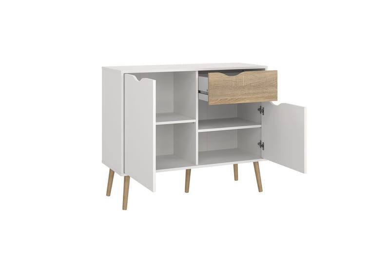 Hostafranc Skänk 98,7 cm - Vit - Förvaring - Förvaringsmöbler - Sideboard & skänk