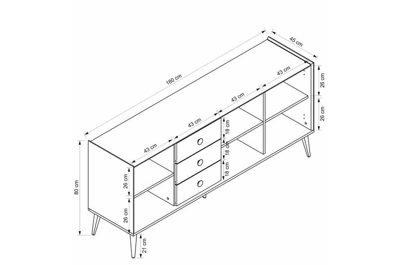 Konsol Ralor Vit - Vit - Möbler - Bord & matgrupper - Avlastningsbord - Hallbord