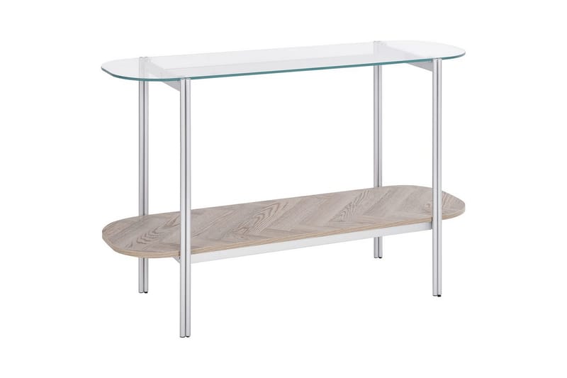Konsolbord Lovell Silver, ljust trä, Silver/ljust trä