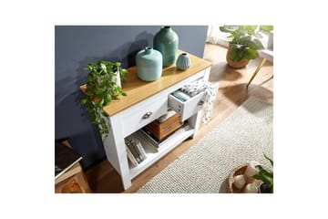 Konsolbord Wohnling Massivt trä ek tvåfärgad 85 cm 2 lådor modern husstil - Möbler - Bord & matgrupper - Avlastningsbord - Hallbord