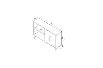 Ansel Konsollbord 120 cm - Vit - Förvaring - Förvaringsmöbler - Sideboard & skänk