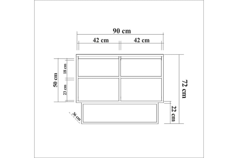 Ardauli Konsollbord 90 cm - Mörkbrun/Svart - Möbler - Bord & matgrupper - Avlastningsbord - Konsolbord & sidobord