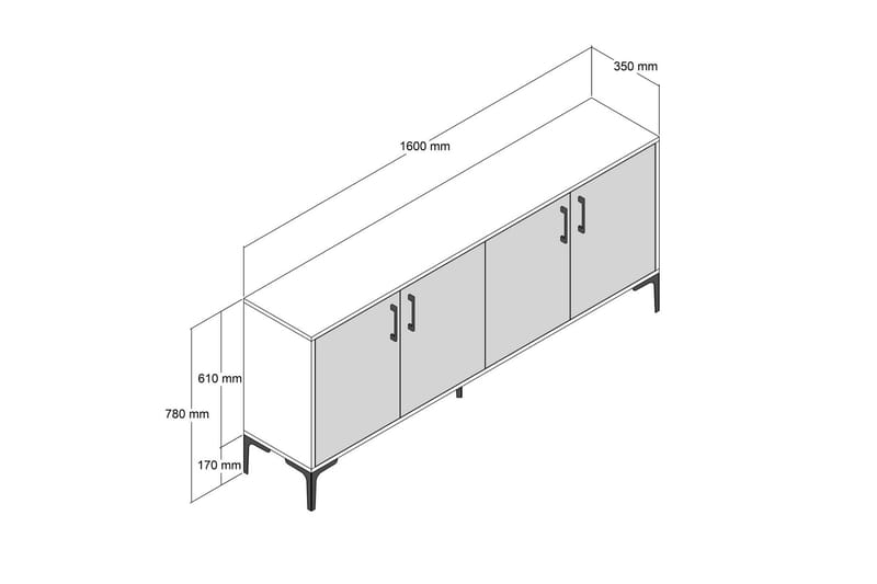 Desgrar Konsollbord 160x78 cm - Brun - Möbler - Bord & matgrupper - Avlastningsbord - Konsolbord & sidobord