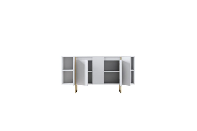 Luxe Konsollbord 160 cm - Vit/Guld - Förvaring - Förvaringsmöbler - Sideboard & skänk