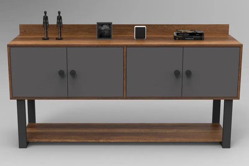Numandro Avlastningsbord 180 cm - Teak/Antracit - Möbler - Bord & matgrupper - Avlastningsbord - Konsolbord & sidobord