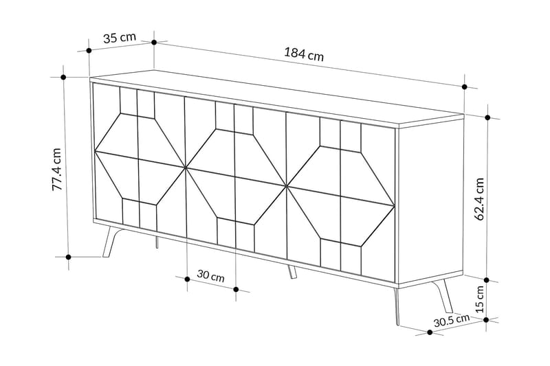 Rinorea Konsollbord 184x77,4 cm - Brun - Möbler - Bord & matgrupper - Avlastningsbord - Konsolbord & sidobord
