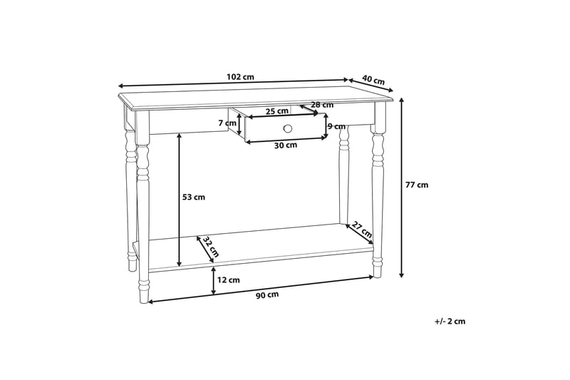 Tobago Konsolbord 102 cm - Vit - Möbler - Bord & matgrupper - Avlastningsbord - Konsolbord & sidobord