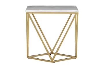 Charmlee Sidobord 50 cm - Vit/Guld - Möbler - Bord & matgrupper - Avlastningsbord - Lampbord