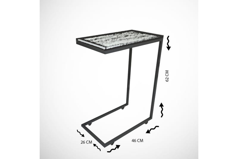 Maddeson Sidobord 46 cm - Svart/Vit - Möbler - Bord & matgrupper - Avlastningsbord - Lampbord