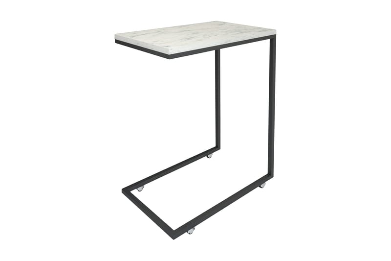 Maddeson Sidobord 46 cm, Svart/Vit