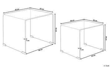 Prestina Sidobord 2-Pack - Transparent - Möbler - Bord & matgrupper - Avlastningsbord - Lampbord