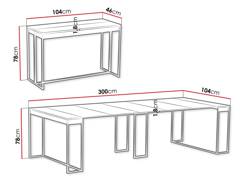 Lofte Konsolbord 104 cm - svart - Möbler - Bord & matgrupper - Avlastningsbord - Hallbord