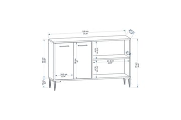 Merion Konsollbord 120 cm - Ek/Vit - Möbler - Bord & matgrupper - Avlastningsbord - Hallbord