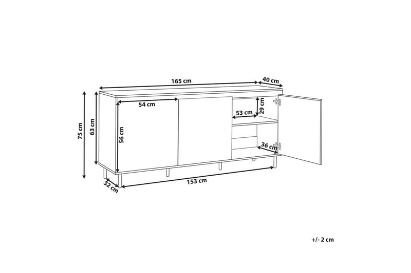 Nikea Skänk i Trä - Ljusbrun - Förvaring - Förvaringsmöbler - Sideboard & skänk