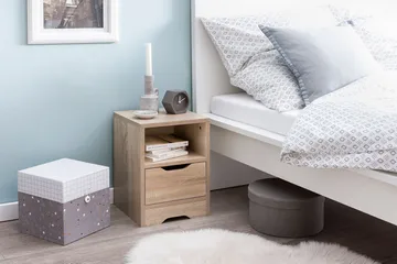 Norira Nattduksbord 31 cm - ljus ek - Möbler - Bord & matgrupper - Avlastningsbord - Sängbord & nattduksbord