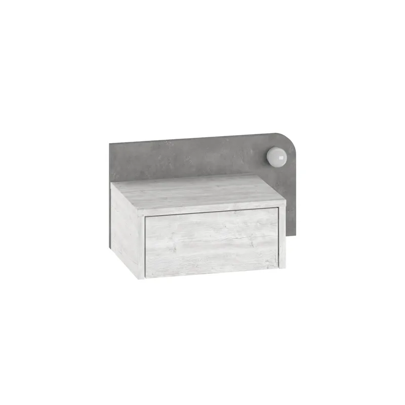 Nosina Sängbord 52 cm - Ancient White och Retro Grey - Möbler - Bord & matgrupper - Avlastningsbord - Sängbord & nattduksbord