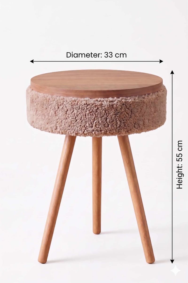 Queno Sidobord 33x55 cm - Beige - Möbler - Bord & matgrupper - Avlastningsbord - Lampbord