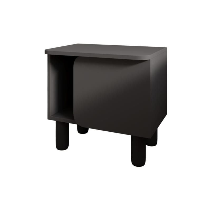 Relento Sängbord 50 cm, Öppen Förvaring, Antracit