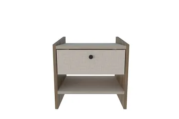 Retzow Sängbord - Valnöt/Beige - Möbler - Bord & matgrupper - Avlastningsbord - Sängbord & nattduksbord