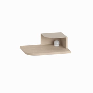 Rilina Vägghängt Sängbord 40 cm med Trä- och Ekutseende, Förvaring med Hylla och LED-belysning - Beige - Möbler - Bord & matgrupper - Avlastningsbord - Sängbord & nattduksbord