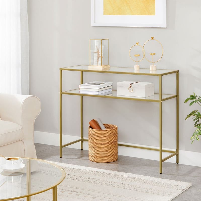 Rovena Byrå 90 cm - Guld/transparent - Möbler - Bord & matgrupper - Avlastningsbord - Hallbord