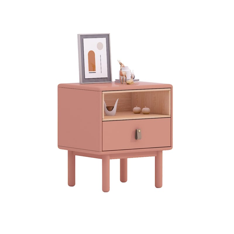 Sängbord Iris 48x40x55 cm - rosa - Möbler - Bord & matgrupper - Avlastningsbord - Sängbord & nattduksbord