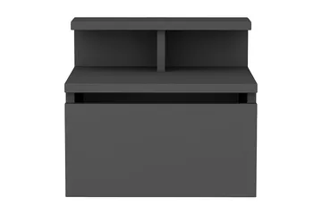 Desgrar Vägghängt Sängbord & Nattduksbord 39,8x35 cm i Trä med Låda - Antracit - Möbler - Bord & matgrupper - Avlastningsbord - Sängbord & nattduksbord