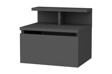 Desgrar Vägghängt Sängbord & Nattduksbord 39,8x35 cm i Trä med Låda - Antracit - Möbler - Bord & matgrupper - Avlastningsbord - Sängbord & nattduksbord